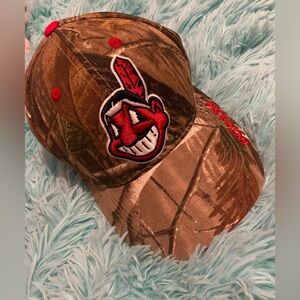 Cleveland Guardians Camouflage Baseball Cap with Chief Wahoo Logo